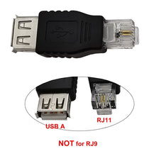 Load image into Gallery viewer, JUNSUNMAY USB Femal to Male RJ11 6P2C Adapter Converter
