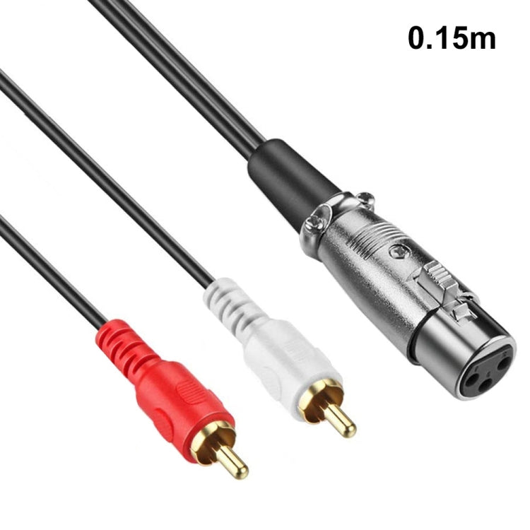 JUNSUNMAY 2 RCA Male to XLR Female Stereo Audio Cable, 0.15m, 1.5m, 3m