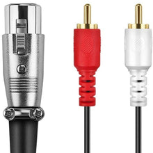 Load image into Gallery viewer, JUNSUNMAY 2 RCA Male to XLR Female Stereo Audio Cable, 0.15m, 1.5m, 3m