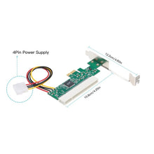 Load image into Gallery viewer, PCI-E to PCI Adapter Card Converter with 4Pin Power Supply, PCI-E to PCI