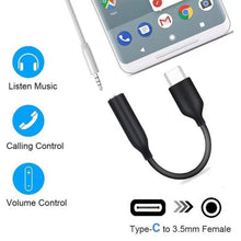 Load image into Gallery viewer, Type C to 3.5mm Female Headphone Jack Adapter for Samsung Galaxy S22 S22+ S21 S21+ S20 S20+ Ultra Note 20 Note 10 Plus S10 Plus S10e S9+ S8 Plus