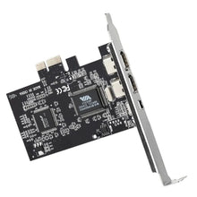 Load image into Gallery viewer, PCI-E 3 Ports 1394a 1394b Firewire Expansion Card 2 x 6 Pin + 1 x 4 Pin for Desktop PC, 1394a+1394b