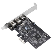 Load image into Gallery viewer, PCI-E 3 Ports 1394a 1394b Firewire Expansion Card 2 x 6 Pin + 1 x 4 Pin for Desktop PC, 1394a+1394b