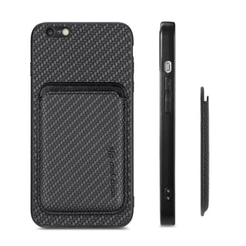 Carbon Fiber Leather Card Magsafe Magnetic Phone Case, For iPhone 6 Plus / 6S Plus, For iPhone 13, For iPhone 7 Plus / 8 Plus, For iPhone 11, For iPhone 12 Pro, For iPhone 12, For iPhone 13 Pro, For iPhone 6 / 6s, For iPhone SE 2022 / 2020 /  7 / 8
