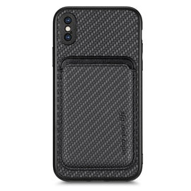 Carbon Fiber Leather Card Magsafe Magnetic Phone Case, For iPhone X / XS, For iPhone  XR, For iPhone XS Max, For iPhone 11 Pro Max, For iPhone 12 mini, For iPhone 13 mini, For iPhone 13 Pro Max, For iPhone 14, For iPhone 14 Plus