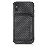Carbon Fiber Leather Card Magsafe Magnetic Phone Case, For iPhone X / XS, For iPhone  XR, For iPhone XS Max, For iPhone 11 Pro Max, For iPhone 12 mini, For iPhone 13 mini, For iPhone 13 Pro Max, For iPhone 14, For iPhone 14 Plus