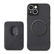 Load image into Gallery viewer, Carbon Fiber Leather Card Magsafe Magnetic Phone Case, For iPhone 14 Pro, For iPhone 14 Pro Max