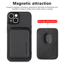 Load image into Gallery viewer, Carbon Fiber Leather Card Magsafe Magnetic Phone Case, For iPhone 14 Pro, For iPhone 14 Pro Max