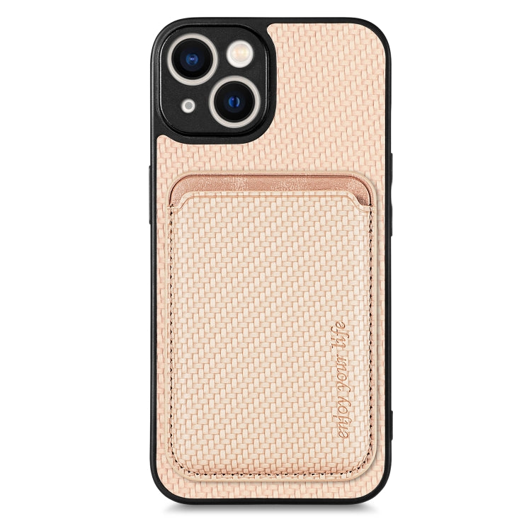 Carbon Fiber Leather Card Magsafe Magnetic Phone Case, For iPhone 14 Pro, For iPhone 14 Pro Max