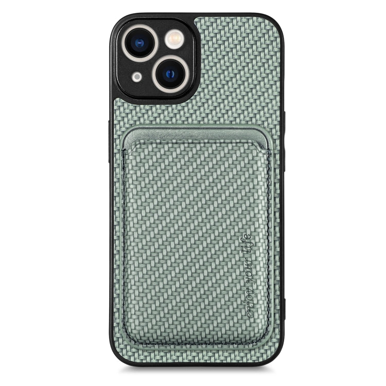 Carbon Fiber Leather Card Magsafe Magnetic Phone Case, For iPhone 14 Pro, For iPhone 14 Pro Max