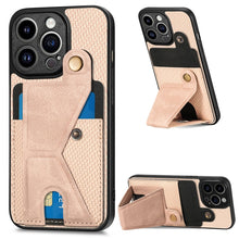 Load image into Gallery viewer, Carbon Fiber Wallet Flip Card K-shaped Holder Phone Case, For iPhone 14, For iPhone 14 Plus, For iPhone 14 Pro, For iPhone 14 Pro Max