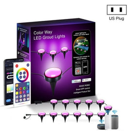CP01 Outdoor WIFI Smart APP Control Garden Lamp Music Sync Outdoor Ground Lights, US Plug, EU Plug