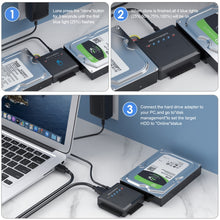 Load image into Gallery viewer, USB3.0 to SATA or IDE Hard Drive Adapter Converter With Clone Function
