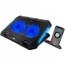 Load image into Gallery viewer, S900 Dual USB Ports Adjustable Height RGB Laptop Cooling Pad Stand, S900