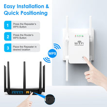 Load image into Gallery viewer, U8 300Mbps Wireless WiFi Repeater Extender Router Wi-Fi Signal Amplifier WiFi Booster, US Plug, EU Plug