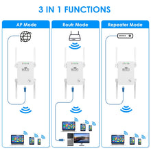 Load image into Gallery viewer, U8 300Mbps Wireless WiFi Repeater Extender Router Wi-Fi Signal Amplifier WiFi Booster, US Plug, EU Plug