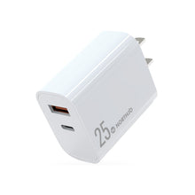 Load image into Gallery viewer, NORTHJO NOPD2502 PD 25W USB-C/Type-C + QC 3.0 USB Dual Ports Fast Charger, US Plug, EU Plug, UK Plug, AU Plug