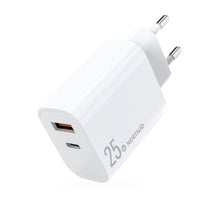 Load image into Gallery viewer, NORTHJO NOPD2502 PD 25W USB-C/Type-C + QC 3.0 USB Dual Ports Fast Charger, US Plug, EU Plug, UK Plug, AU Plug