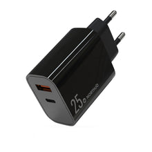 Load image into Gallery viewer, NORTHJO NOPD2502 PD 25W USB-C/Type-C + QC 3.0 USB Dual Ports Fast Charger, US Plug, EU Plug, UK Plug, AU Plug