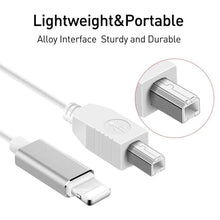 Load image into Gallery viewer, 1m 8 Pin to USB-B MIDI Cable for iPad / iPhone