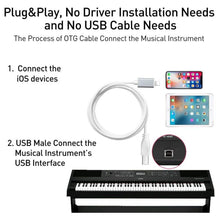 Load image into Gallery viewer, 1m 8 Pin to USB-B MIDI Cable for iPad / iPhone