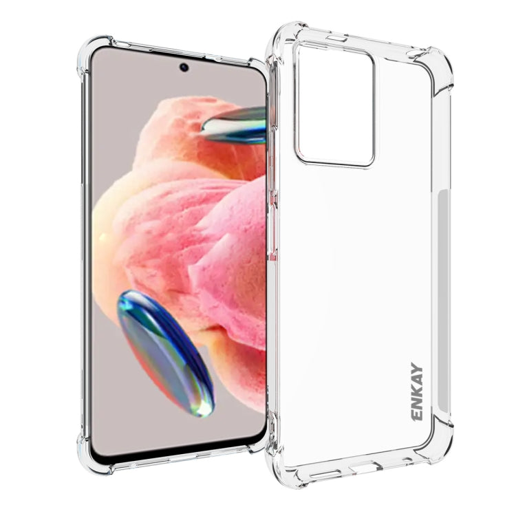 For Xiaomi Redmi Note 12 4G Global ENKAY Clear TPU Shockproof Anti-slip Phone Case
