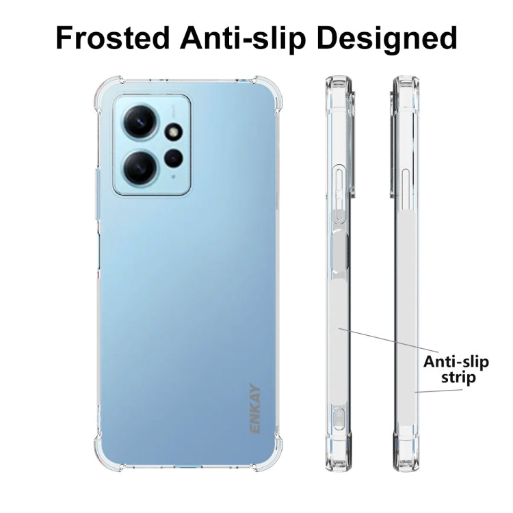 For Xiaomi Redmi Note 12 4G Global ENKAY Clear TPU Shockproof Anti-slip Phone Case
