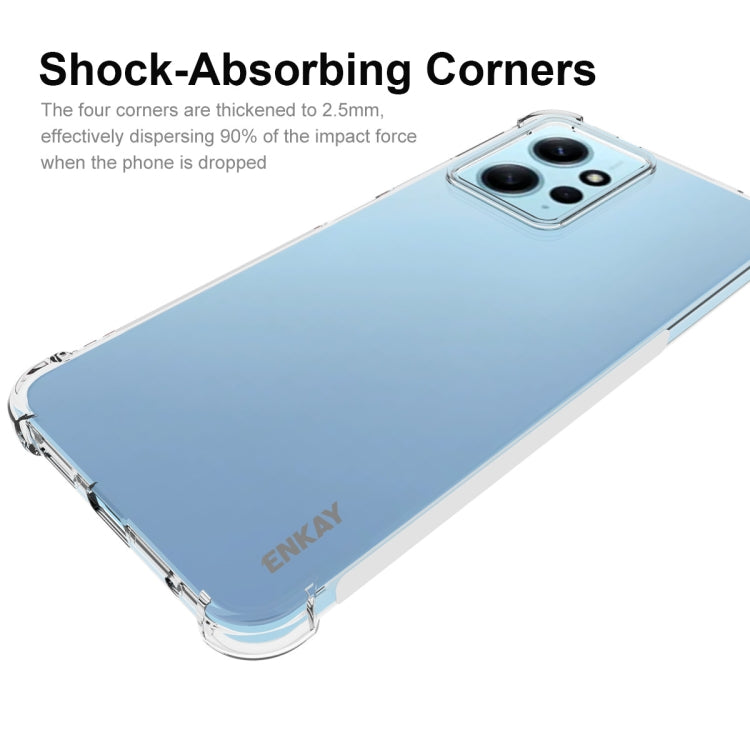 For Xiaomi Redmi Note 12 4G Global ENKAY Clear TPU Shockproof Anti-slip Phone Case