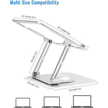 Load image into Gallery viewer, D147 Foldable 360 Degree Rotating Laptop Lifting Bracket Aluminum Alloy Notebook Desktop Stand, D147