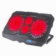Load image into Gallery viewer, S18 Aluminum Four Fans Gaming Laptop Cooling Pad Foldable Holder with Wind Speed Display, S18