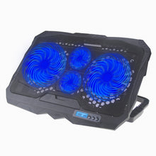 Load image into Gallery viewer, S18 Aluminum Four Fans Gaming Laptop Cooling Pad Foldable Holder with Wind Speed Display, S18