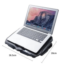 Load image into Gallery viewer, S18 Aluminum Four Fans Gaming Laptop Cooling Pad Foldable Holder with Wind Speed Display, S18