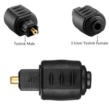 Load image into Gallery viewer, JUNSUNMAY Optical 3.5mm Female Mini Jack Plug to Digital Toslink Male Audio Adapter Connector