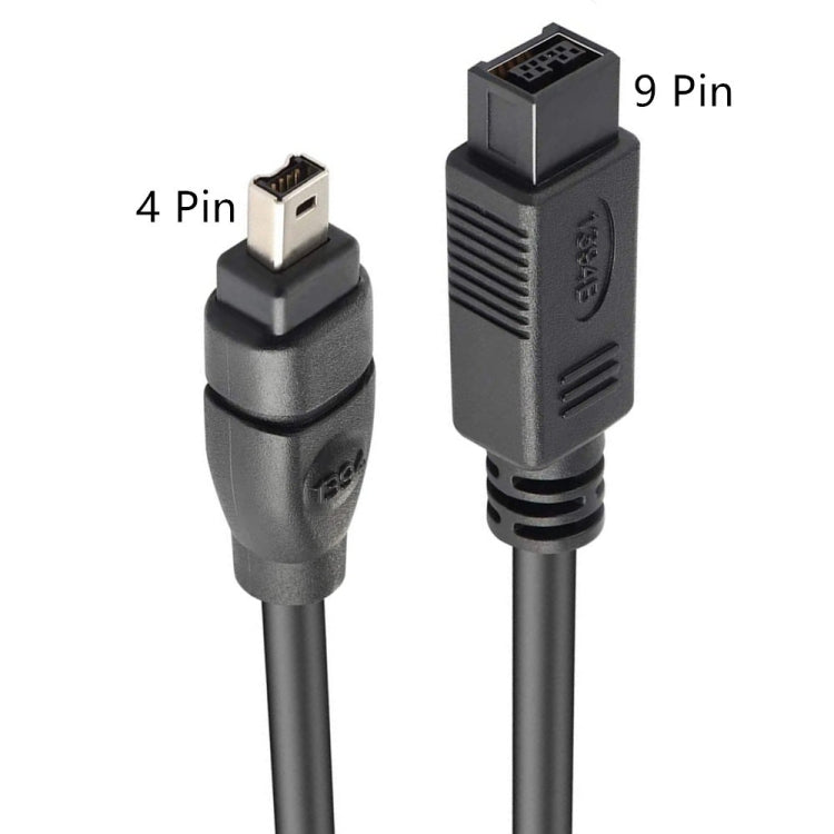 JUNSUNMAY FireWire High Speed Premium DV 800 9 Pin Male To FireWire 400 4 Pin Male IEEE 1394 Cable, 1.8m, 3m, 4.5m