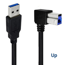 Load image into Gallery viewer, JUNSUNMAY USB 3.0 A Male to USB 3.0 B Male Adapter Cable Cord 1.6ft/0.5M for Docking Station, External Hard Drivers, Scanner, Printer and More, Up, Down, Left, Right