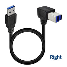 Load image into Gallery viewer, JUNSUNMAY USB 3.0 A Male to USB 3.0 B Male Adapter Cable Cord 1.6ft/0.5M for Docking Station, External Hard Drivers, Scanner, Printer and More, Up, Down, Left, Right