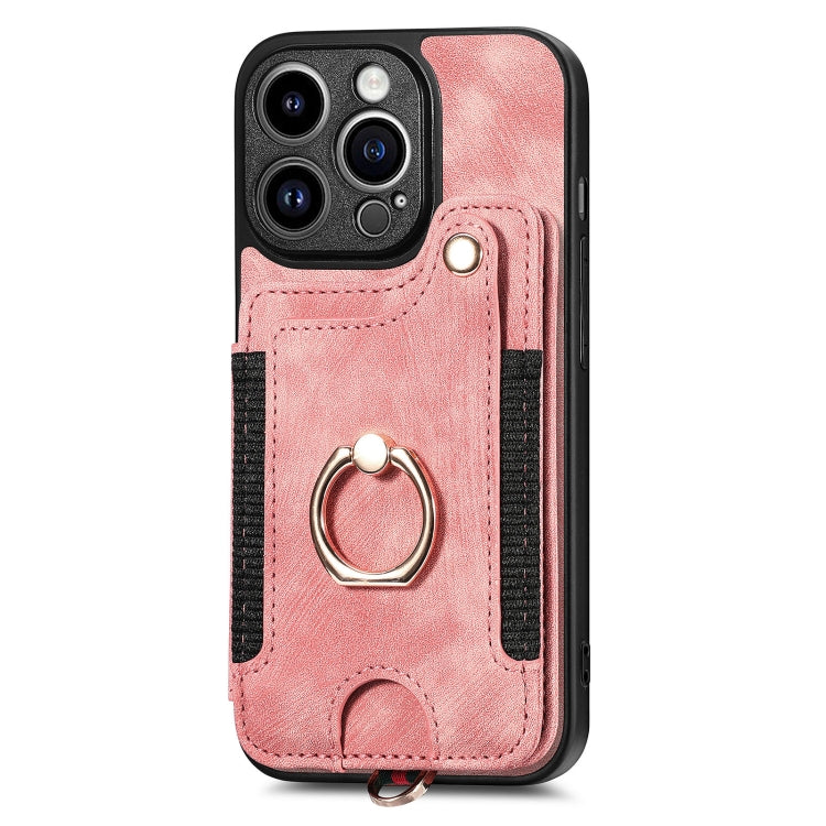 Retro Skin-feel Ring Multi-card Wallet Phone Case, For iPhone 14, For iPhone 14 Pro, For iPhone 14 Plus, For iPhone 14 Pro Max, For iPhone 13, For iPhone 13 Pro, For iPhone 13 Pro Max, For iPhone 13 mini
