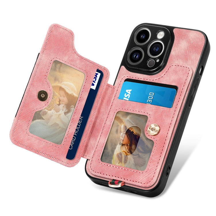 Retro Skin-feel Ring Multi-card Wallet Phone Case, For iPhone 14, For iPhone 14 Pro, For iPhone 14 Plus, For iPhone 14 Pro Max, For iPhone 13, For iPhone 13 Pro, For iPhone 13 Pro Max, For iPhone 13 mini
