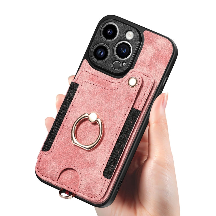 Retro Skin-feel Ring Multi-card Wallet Phone Case, For iPhone 14, For iPhone 14 Pro, For iPhone 14 Plus, For iPhone 14 Pro Max, For iPhone 13, For iPhone 13 Pro, For iPhone 13 Pro Max, For iPhone 13 mini