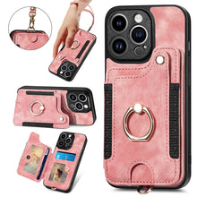 Load image into Gallery viewer, Retro Skin-feel Ring Multi-card Wallet Phone Case, For iPhone 14, For iPhone 14 Pro, For iPhone 14 Plus, For iPhone 14 Pro Max, For iPhone 13, For iPhone 13 Pro, For iPhone 13 Pro Max, For iPhone 13 mini