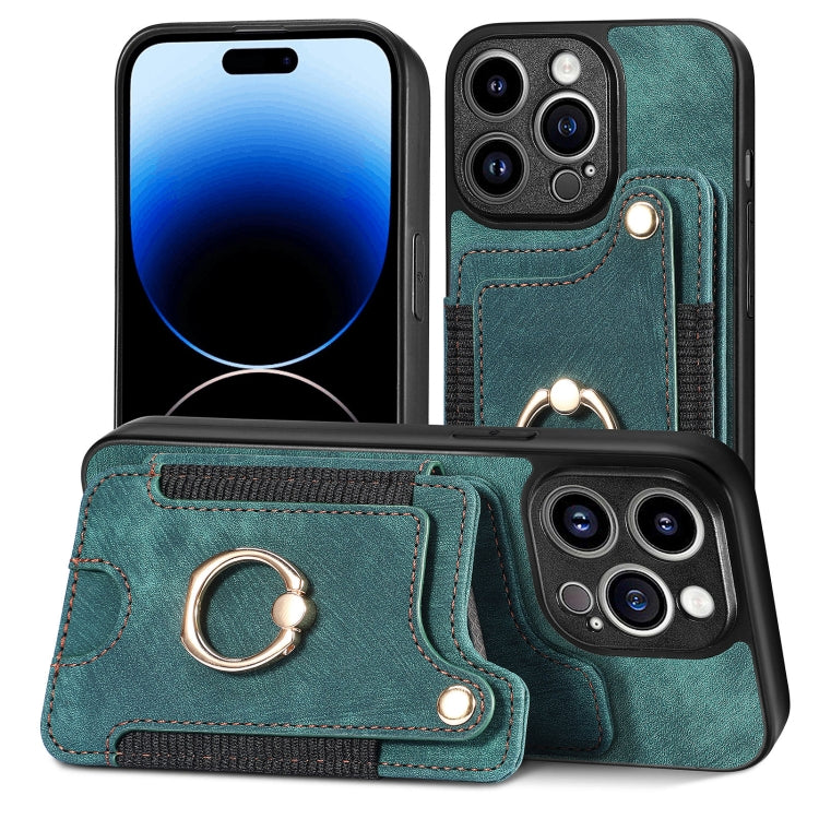 Retro Skin-feel Ring Multi-card Wallet Phone Case, For iPhone 14, For iPhone 14 Pro, For iPhone 14 Plus, For iPhone 14 Pro Max, For iPhone 13, For iPhone 13 Pro, For iPhone 13 Pro Max, For iPhone 13 mini