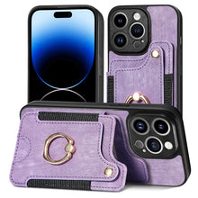 Load image into Gallery viewer, Retro Skin-feel Ring Multi-card Wallet Phone Case, For iPhone 12 mini, For iPhone 12, For iPhone 12 Pro, For iPhone 12 Pro Max, For iPhone 11, For iPhone 11 Pro, For iPhone 11 Pro Max, For iPhone X / XS