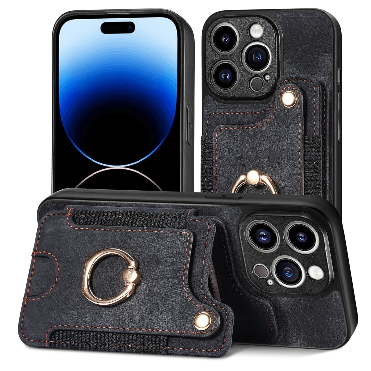 Retro Skin-feel Ring Multi-card Wallet Phone Case, For iPhone 12 mini, For iPhone 12, For iPhone 12 Pro, For iPhone 12 Pro Max, For iPhone 11, For iPhone 11 Pro, For iPhone 11 Pro Max, For iPhone X / XS
