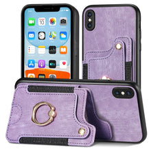 Load image into Gallery viewer, Retro Skin-feel Ring Multi-card Wallet Phone Case, For iPhone 12 mini, For iPhone 12, For iPhone 12 Pro, For iPhone 12 Pro Max, For iPhone 11, For iPhone 11 Pro, For iPhone 11 Pro Max, For iPhone X / XS