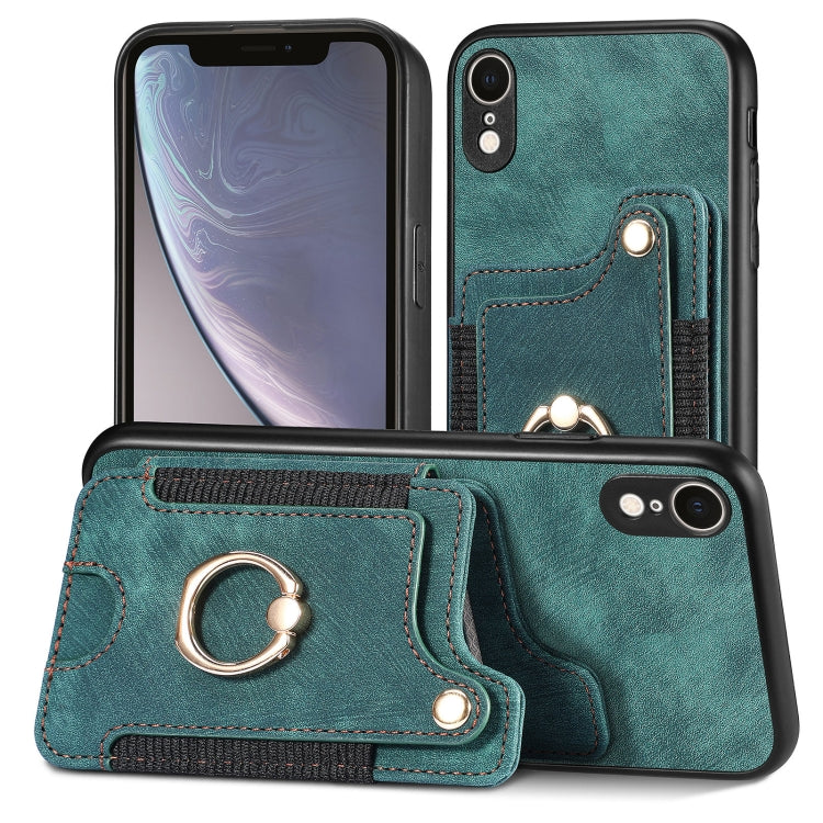 Retro Skin-feel Ring Multi-card Wallet Phone Case, For iPhone XR, For iPhone XS Max, For iPhone SE 2022 / SE 2020, For iPhone 7 Plus / 8 Plus