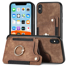 Load image into Gallery viewer, Retro Skin-feel Ring Multi-card Wallet Phone Case, For iPhone XR, For iPhone XS Max, For iPhone SE 2022 / SE 2020, For iPhone 7 Plus / 8 Plus