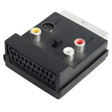 Load image into Gallery viewer, JUNSUNMAY 21 Pin Scart Male to Female S-Video 3 RCA Adapter Switchable in Out Audio Converter