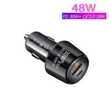 Load image into Gallery viewer, P29 48W PD30W + QC3.0 18W USB Dual Port Car Charger, P29 (Black), P29 (White)