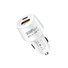 Load image into Gallery viewer, P29 48W PD30W + QC3.0 18W USB Dual Port Car Charger, P29 (Black), P29 (White)
