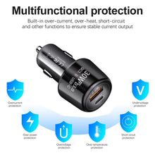 Load image into Gallery viewer, P29 48W PD30W + QC3.0 18W USB Dual Port Car Charger, P29 (Black), P29 (White)